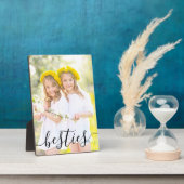 Besties Foto Zwarte Script Typografie Overlay Fotoplaat (Zijkant)