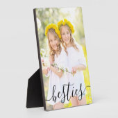 Besties Foto Zwarte Script Typografie Overlay Fotoplaat (Zijkant)