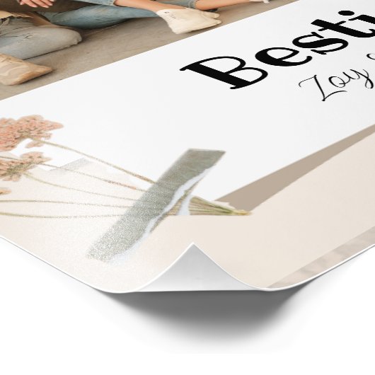 BESTIES, fotocollage en namen | BFF Foto Afdruk (Hoek)