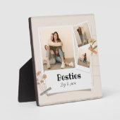 BESTIES, fotocollage en namen | BFF Fotoplaat (Voorkant)