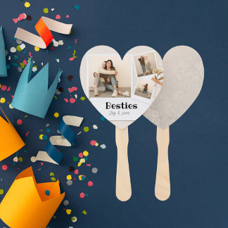 BESTIES, fotocollage en namen | BFF Handwaaier