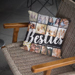 BESTIES, fotocollage en namen | BFF Kussen<br><div class="desc">Besties zijn onschatbaar - Als je het geluk hebt dat je er een hebt, laat ze dan weten hoeveel ze voor je betekenen met deze trendy 'Beste vrienden'-kussen. Met 12 vierkante foto's van uw keuze, die gemakkelijk van uw telefoon of computer worden gedownload, de tekst 'bestie' in groot modern lettertype...</div>