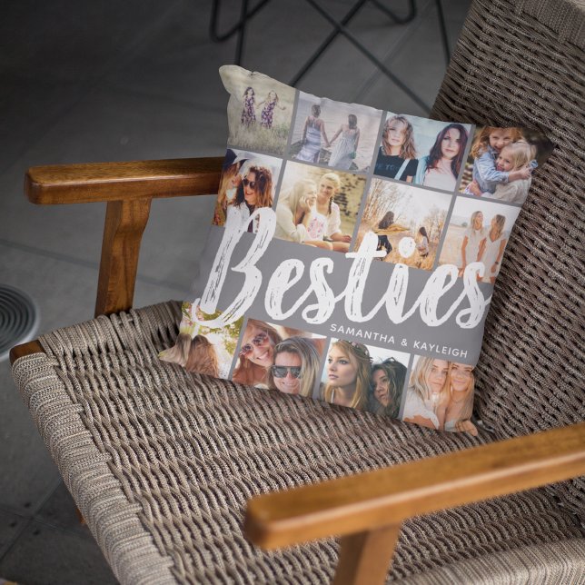 BESTIES, fotocollage en namen | BFF Kussen (Creator heeft geüpload)