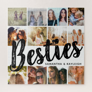 BESTIES, fotocollage en namen BFF Legpuzzel