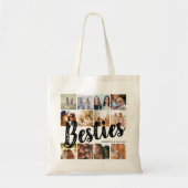 BESTIES, fotocollage en namen | BFF Tote Bag (Voorkant)