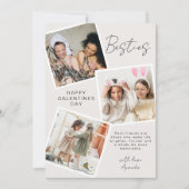 Besties Fotocollage | Galentines Day Feestdagenkaart (Voorkant)