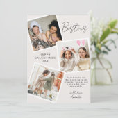 Besties Fotocollage | Galentines Day Feestdagenkaart (Staand voorkant)