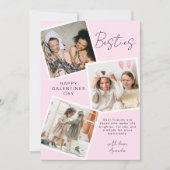 Besties Fotocollage | Galentines Day Feestdagenkaart (Voorkant)