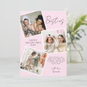 Besties Fotocollage | Galentines Day Feestdagenkaart (Staand voorkant)