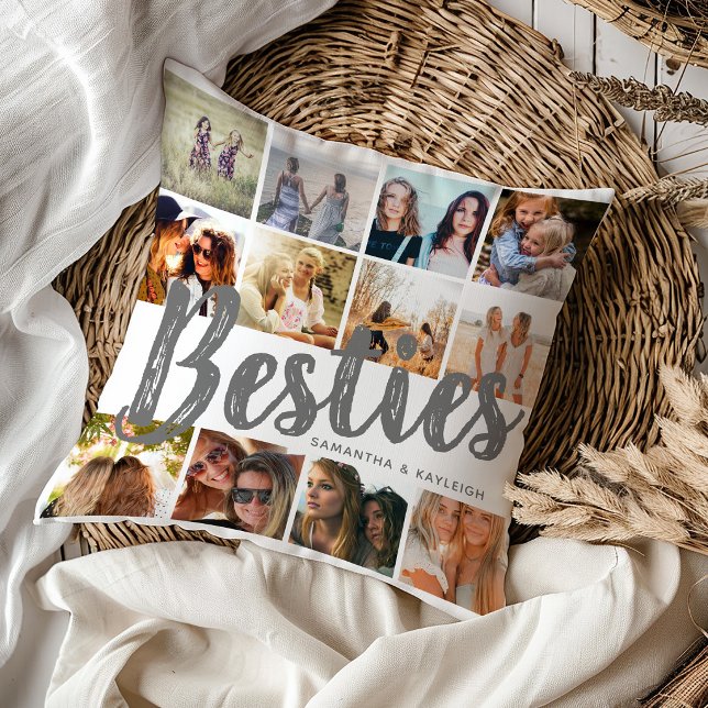 BESTIES, Fotocollage & Namen | BFF Kussen (Creator heeft geüpload)