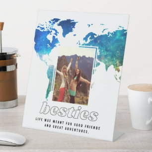 Besties Fotokaart Beste Vriend Quote Reclamebord Met Voetstuk