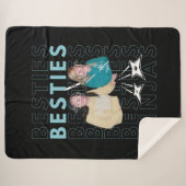 Besties Friendiversary Sherpa Blanket (Koningin) Sherpa Deken (Voorkant (horizontaal))