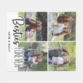 Besties Friends Forever Foto Collage Fleece Deken (Voorkant (Horizontaal))