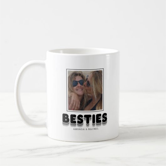 Besties Friendship BFF Photo Collage Coffee Mok (Links)