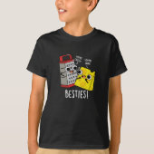 Besties Funny Cheese Grater Pun Dark BG T-shirt (Voorkant)