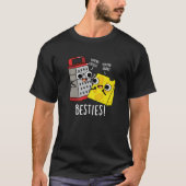 Besties Funny Cheese Grater Pun Dark BG T-shirt (Voorkant)