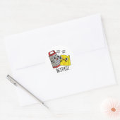 Besties Funny Cheese Grater Pun Ronde Sticker (Envelop)