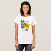 Besties Funny Cheese Grater Pun T-shirt (Voorkant volledig)