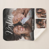 Besties Gepersonaliseerd Foto Collage Sherpa Deken (Voorkant (horizontaal))