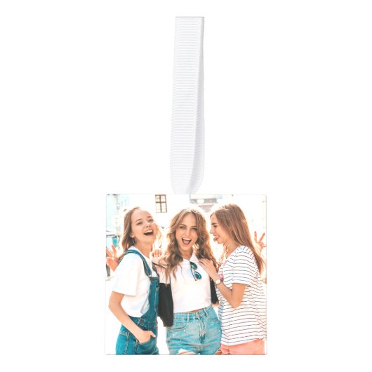 Besties Gepersonaliseerde Beste Vrienden Foto Kers Decoratie (Voorkant)