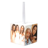 Besties Gepersonaliseerde Beste Vrienden Foto Kers Decoratie (Achter hoekig)