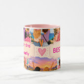 BESTIES! Geschenk met eigen namen Mok (Midden)