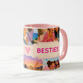 BESTIES! Geschenk met eigen namen Mok (Voorkant rechts)