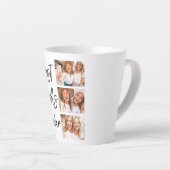 Besties Gift Photo Collage Friends BFF Latte Mok (Rechterhoek)