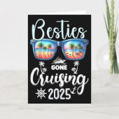 Besties Gone Cruising 2025 Girls Matching Women Cr Kaart (Voorkant)