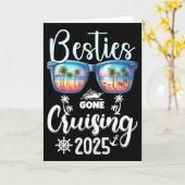 Besties Gone Cruising 2025 Girls Matching Women Cr Kaart (Gele Bloem)