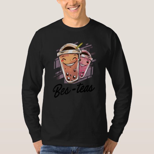 Besties Graphic Tea Tea Drinker Tea Brewing Cup Of T-shirt (Voorkant)