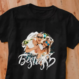 Besties Grunge Eenvoudig Modern Hart Cool Foto T-shirt
