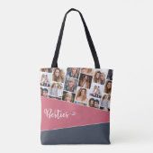 Besties Heart Photo Collage Tote Bag (Achterkant)