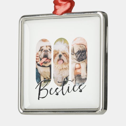 Besties Huisdier Eenvoudig Modern Speelse Drie Fot Metalen Ornament (Links)