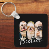 Besties Huisdier Eenvoudig Modern Speelse Drie Fot Sleutelhanger (Voorkant)