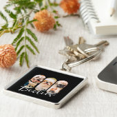 Besties Huisdier Eenvoudig Modern Speelse Drie Fot Sleutelhanger (Zijkant)