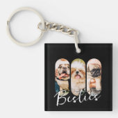 Besties Huisdier Eenvoudig Modern Speelse Drie Fot Sleutelhanger (Voorkant)