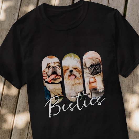 Besties Huisdier Eenvoudig Modern Speelse Drie Fot T-shirt