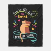 Besties Kat en Hond Grappig Quote Fleece Deken (Voorkant)