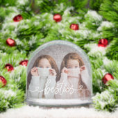 Besties Love Hearts Gepersonaliseerde foto Sneeuwbol (Kerstmis)