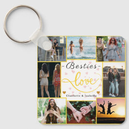 Besties Love Sleutelhanger | Aangepaste 9-foto col