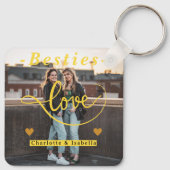 Besties Love Sleutelhanger | Aangepaste 9-foto col (Achterkant)