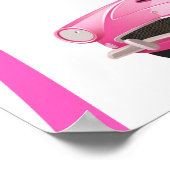 Besties Malibu Pink Doll Beach Verjaardag Poster (Hoek)