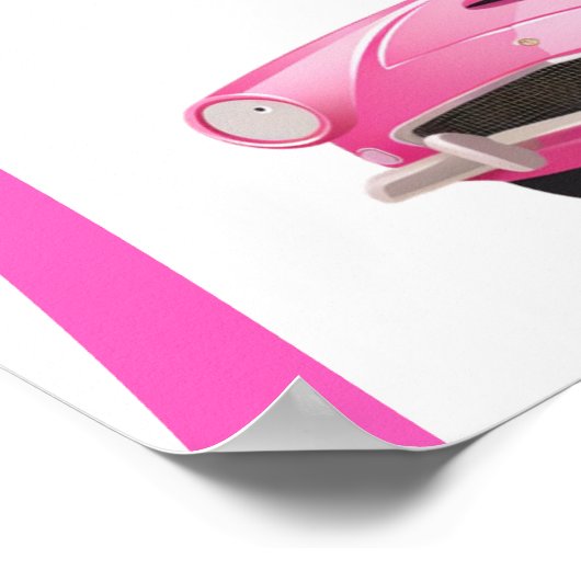 Besties Malibu Pink Doll Beach Verjaardag Poster (Hoek)