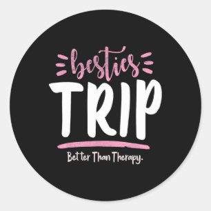 Besties Meisjes Weekend Vakantie Vrouwen Stranden  Ronde Sticker