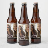 Besties met foto en aangepaste tekst - Script Bier Etiket (Flessen)