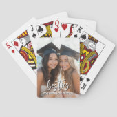 Besties met foto en aangepaste tekst - Script Pokerkaarten (Achterkant)