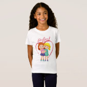 Besties met namen t-shirt (Voorkant volledig)