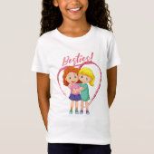Besties met namen t-shirt (Voorkant)