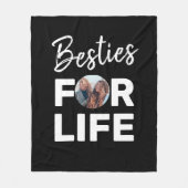 Besties Modern BFF Best Friends Foto Fun Birthday Fleece Deken (Voorkant)